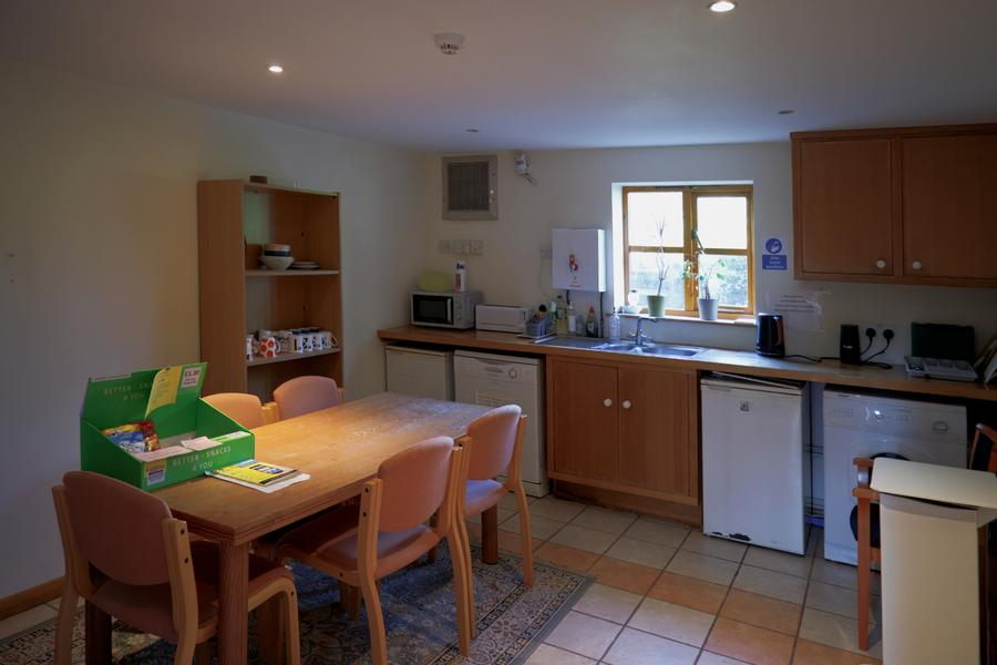 Communal kitchen at Monkhurst House