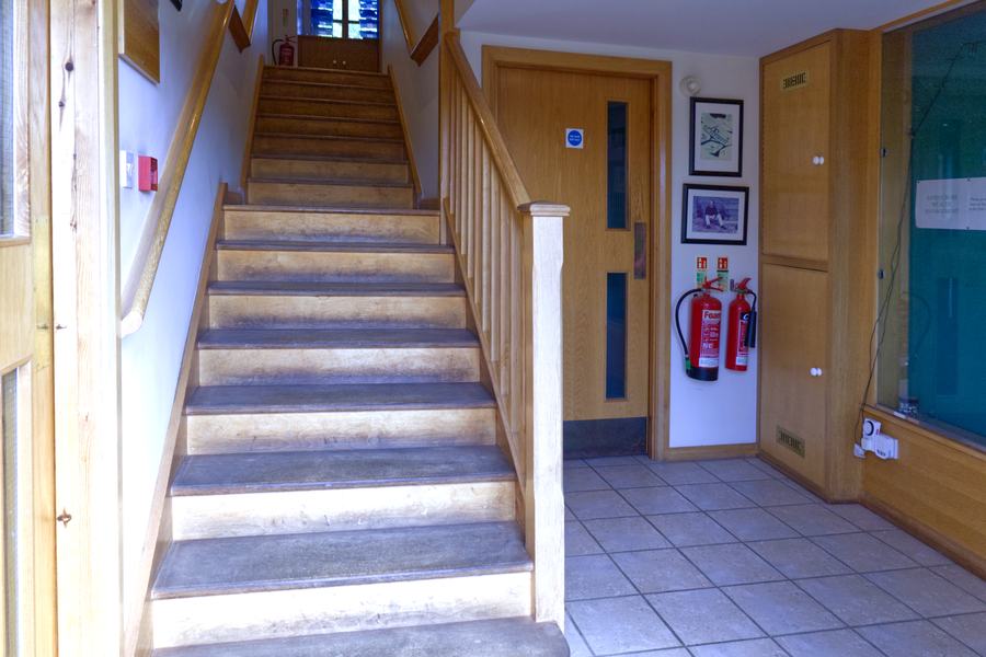 Entrance staircase and hallway at Monkhurst House