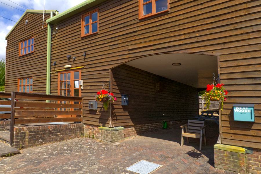 Archway entrance viewed from the east at Monkhurst House