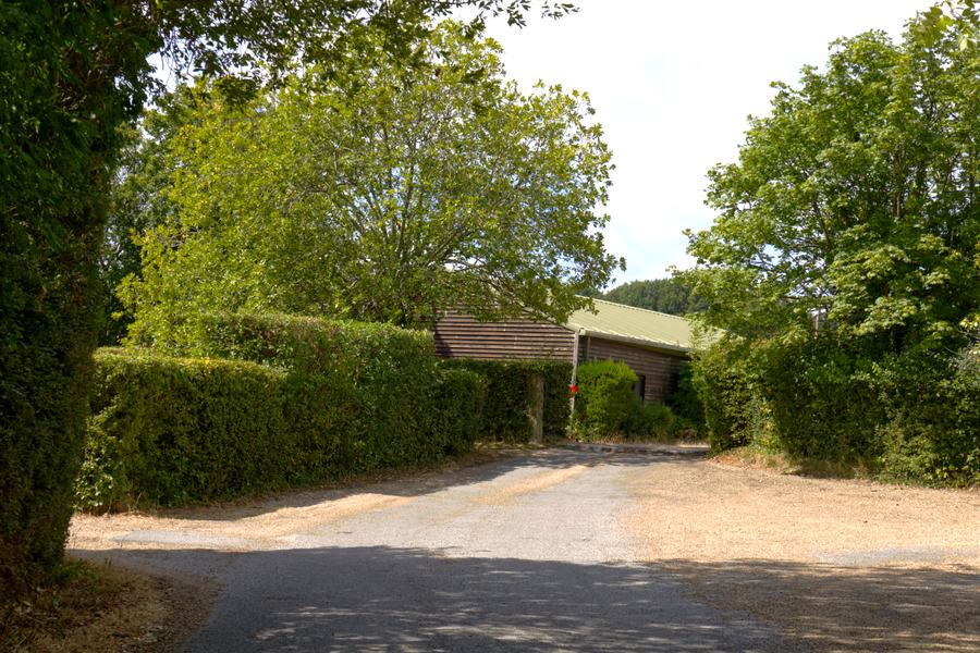 Gravel driveway and entrance at Monkhurst House